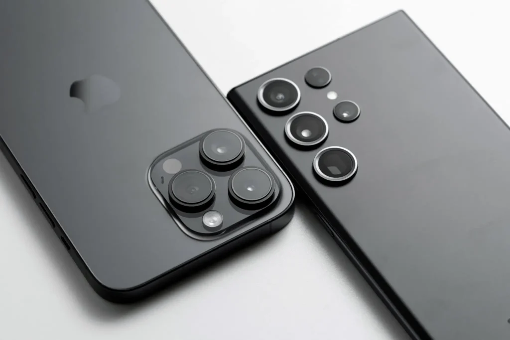 Comparativa de Celulares Gama Alta Samsung vs iPhone